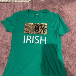 Teal Sequin Graphic Tee XS